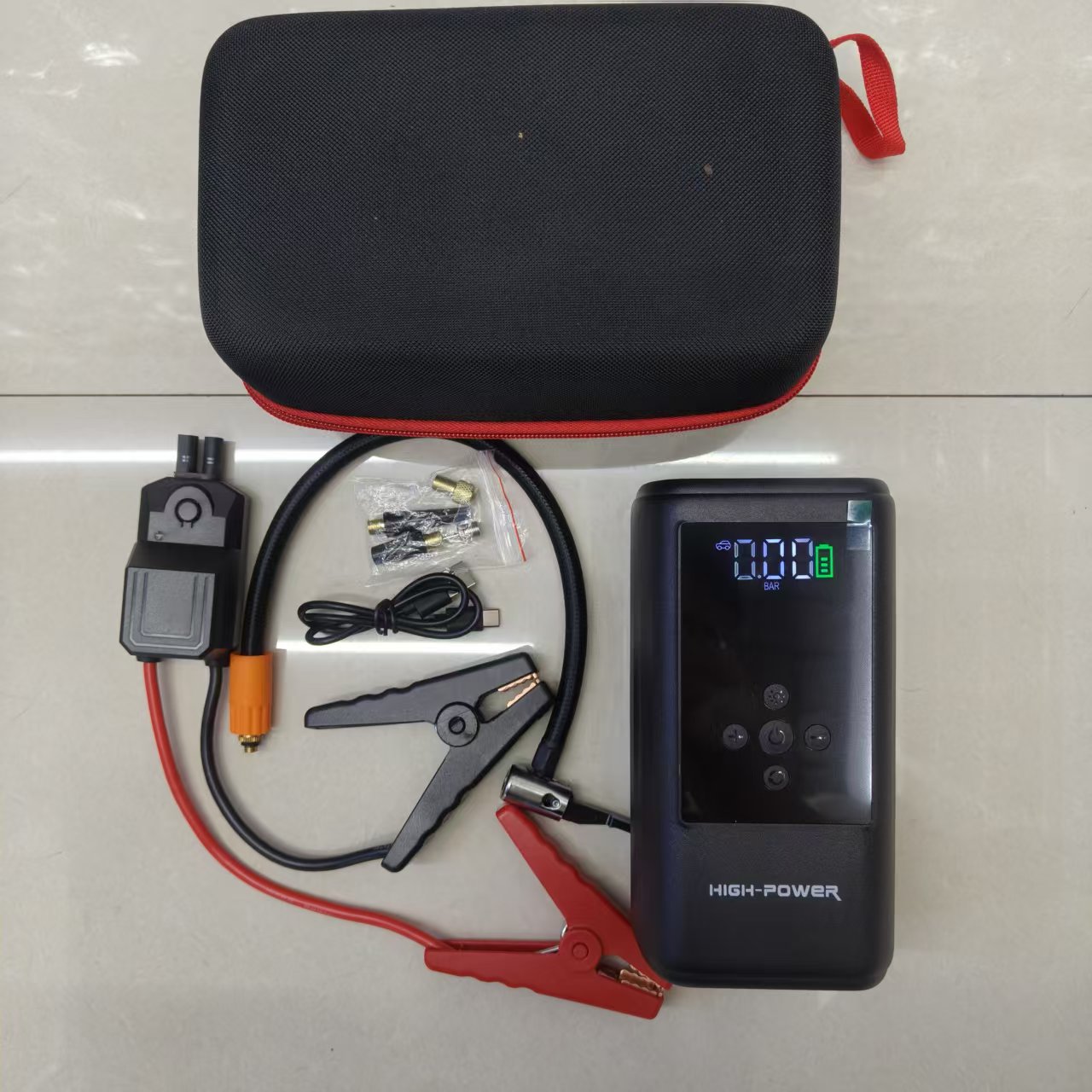 Car start power emergency air pump 6000mA large-capacity 5-in-one multi-functional power bank for outdoor power storage Application Scenario