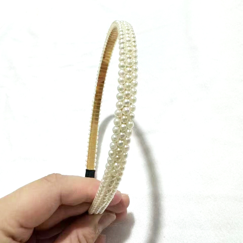 Retro hairband with fairy forest knot, super ethereal and simple style, 2025 new model of popular pearl headband headwear Item Picture