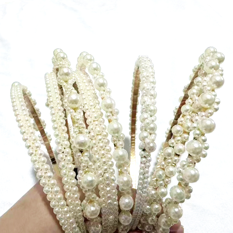 Retro hairband with fairy forest knot, super ethereal and simple style, 2025 new model of popular pearl headband headwear Specification image