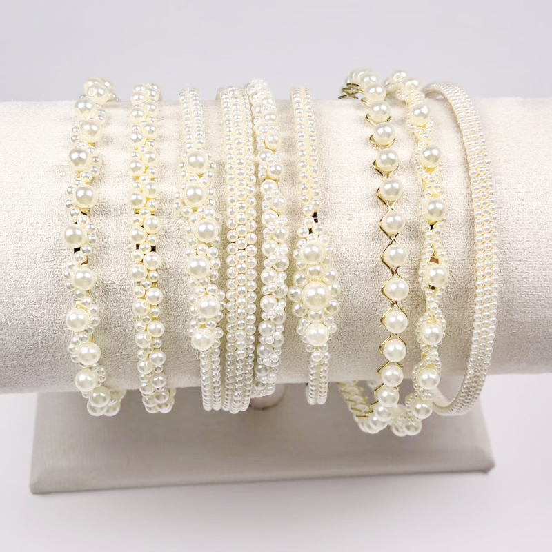 Retro hairband with fairy forest knot, super ethereal and simple style, 2025 new model of popular pearl headband headwear details Picture