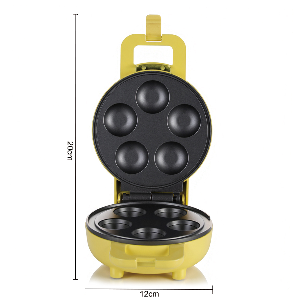 RAF European standard cross-border household five-hole cake machine, round egg frying machine, deep round pancake machine, uniform heating on both sides Item Picture