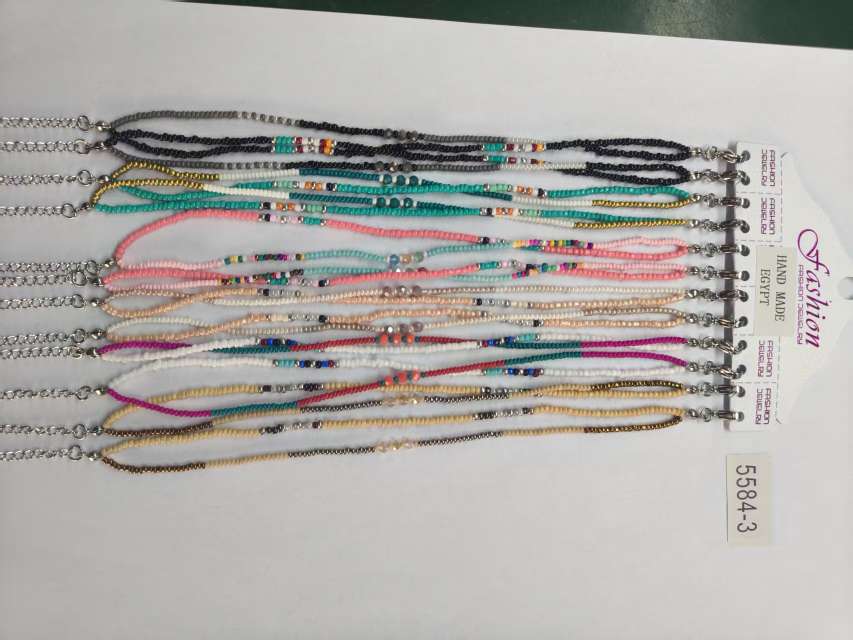 波西米亚风格脚链海滩脚链米珠串珠饰品流行饰品玻璃珍珠贝壳不锈钢手链脚链