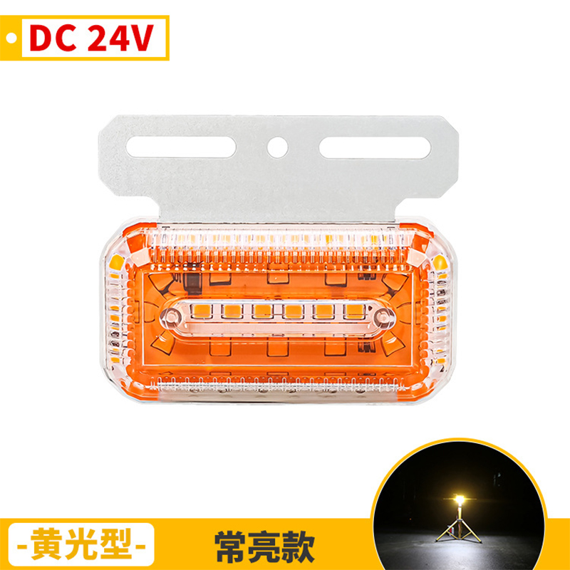 Ultra-bright lens type truck LED ground edge light, yellow light turn signal light, 24V waterproof trailer width indicator waist light Application Scenario