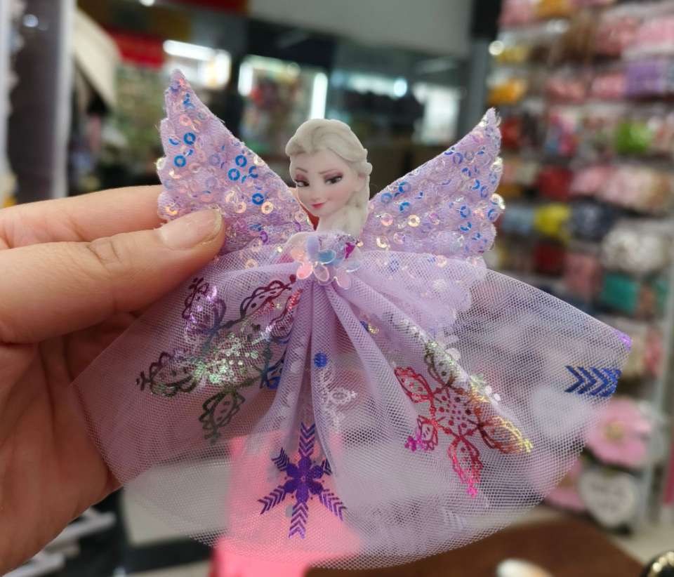 冰雪奇缘公主翅膀纱纱裙 包包配件亮片雪花头饰服装辅料鞋材配饰   发夹儿童夏季潮流