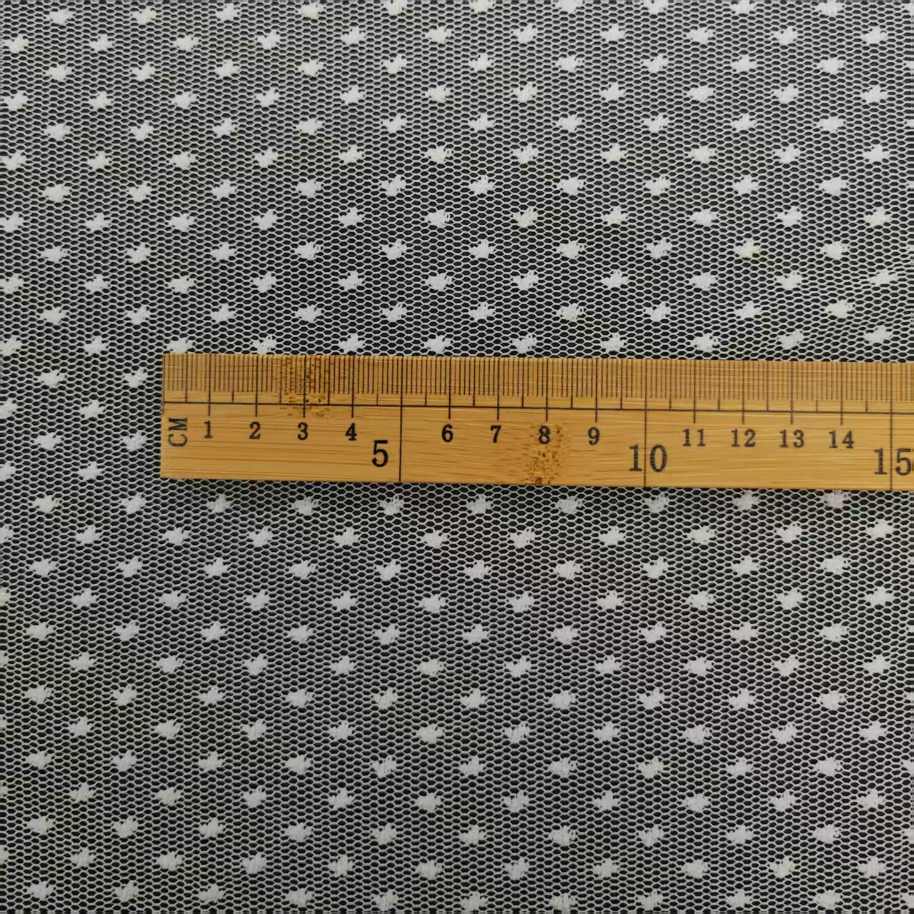 Polka dot hexagonal mesh fabric, polka dot mesh polyester fabric, light lace fabric, clothing fabric materials, clothing accessories details Picture