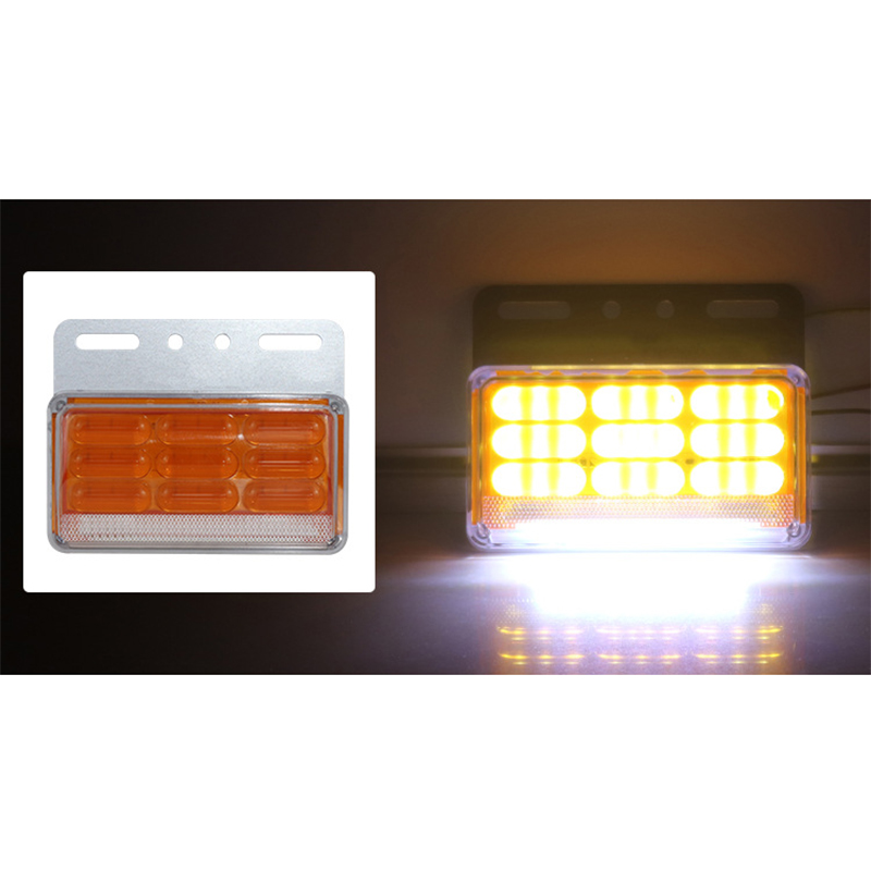 24v ultra-bright cob truck, 9D side light, ground light, waterproof trailer, side light, turn indication width, trailer, bus waist light Item Picture