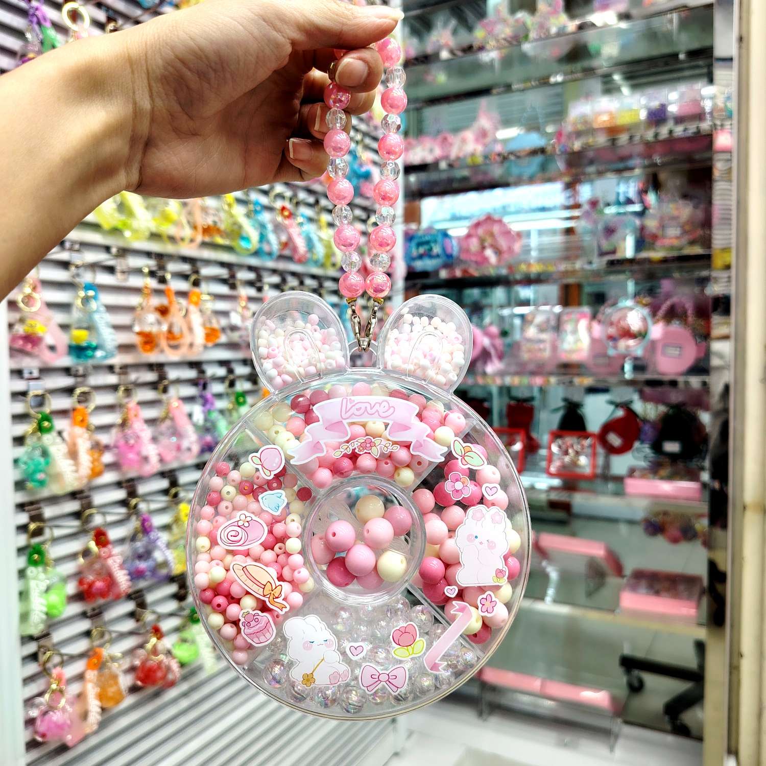 儿童串珠手工制作diy材料包女孩项链手链饰品穿珠子玩具礼物