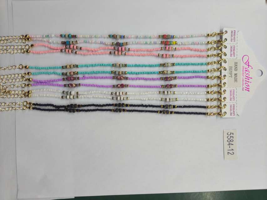 波西米亚风格脚链海滩脚链米珠串珠饰品流行饰品玻璃珍珠贝壳不锈钢手链脚链详情图6