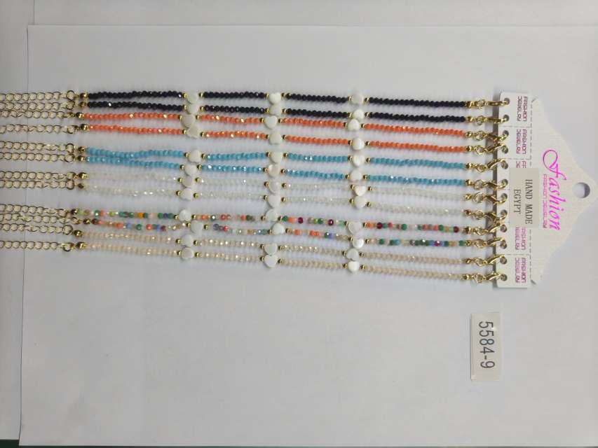 波西米亚风格脚链海滩脚链米珠串珠饰品流行饰品玻璃珍珠贝壳不锈钢手链脚链详情图2