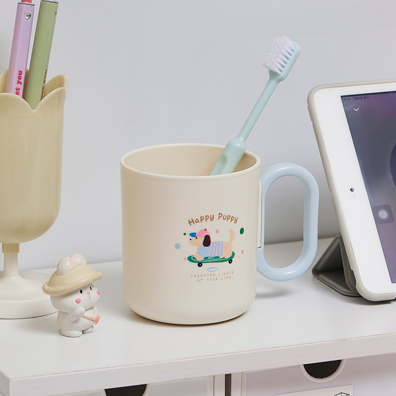 S137-1051 Cute Puppy Mouthwash Cup, couple Brushing Cup, Household portable Toothpick, girls' High school Appearance Level, Student dormitory washing Cup