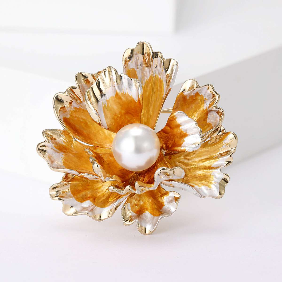 高档女新款时尚气质别针中国风淡雅精致玉兰花胸针高级感胸花配饰 白底实物图