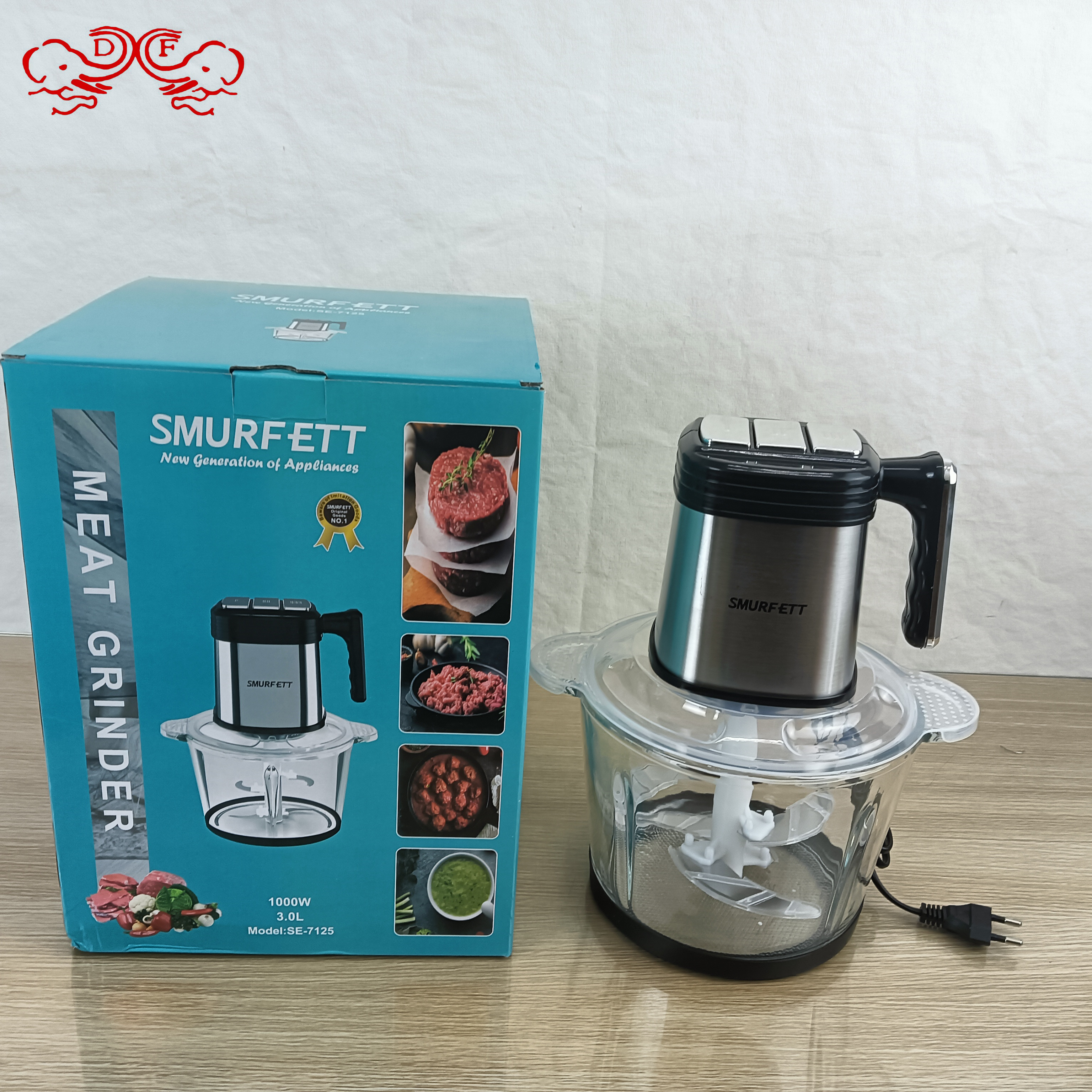 DF68862 household electric meat grinder, portable hand-held multi-functional machine for mincing meat, dumplings, vegetables and garlic, DF TRADINGHOUSE details Picture