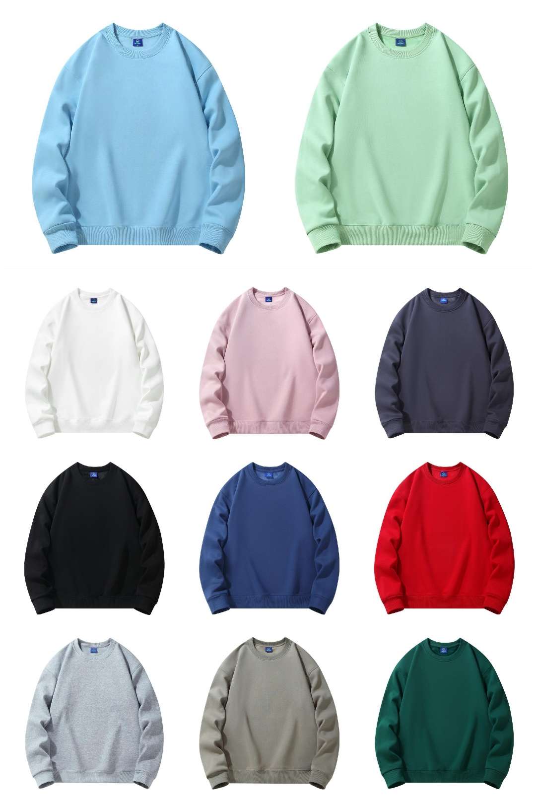 The new long-sleeved men's and women's unisex sweatshirt from Huamian Composite silver fox fleece is fashionable and casual. It is a simple and comfortable sweatshirt with a trendy look detail image 14