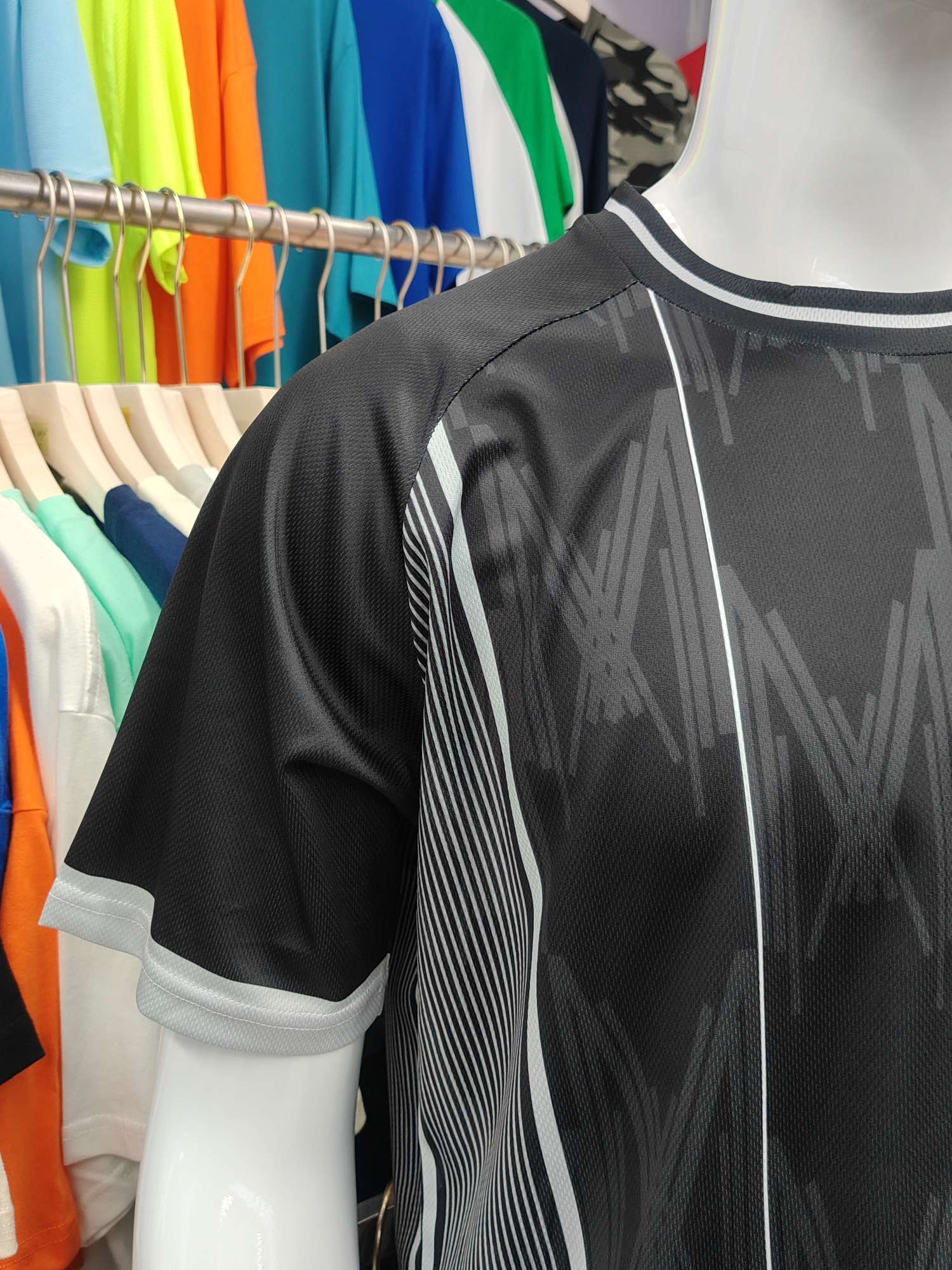 Cross-border sportswear, high-grade mesh breathable fabric, full-body printed sportswear, breathable and sweat-absorbing professional sports outdoor training sportswear, high-elasticity breathable and comfortable sportswear customization FG1612-1 detail image 5