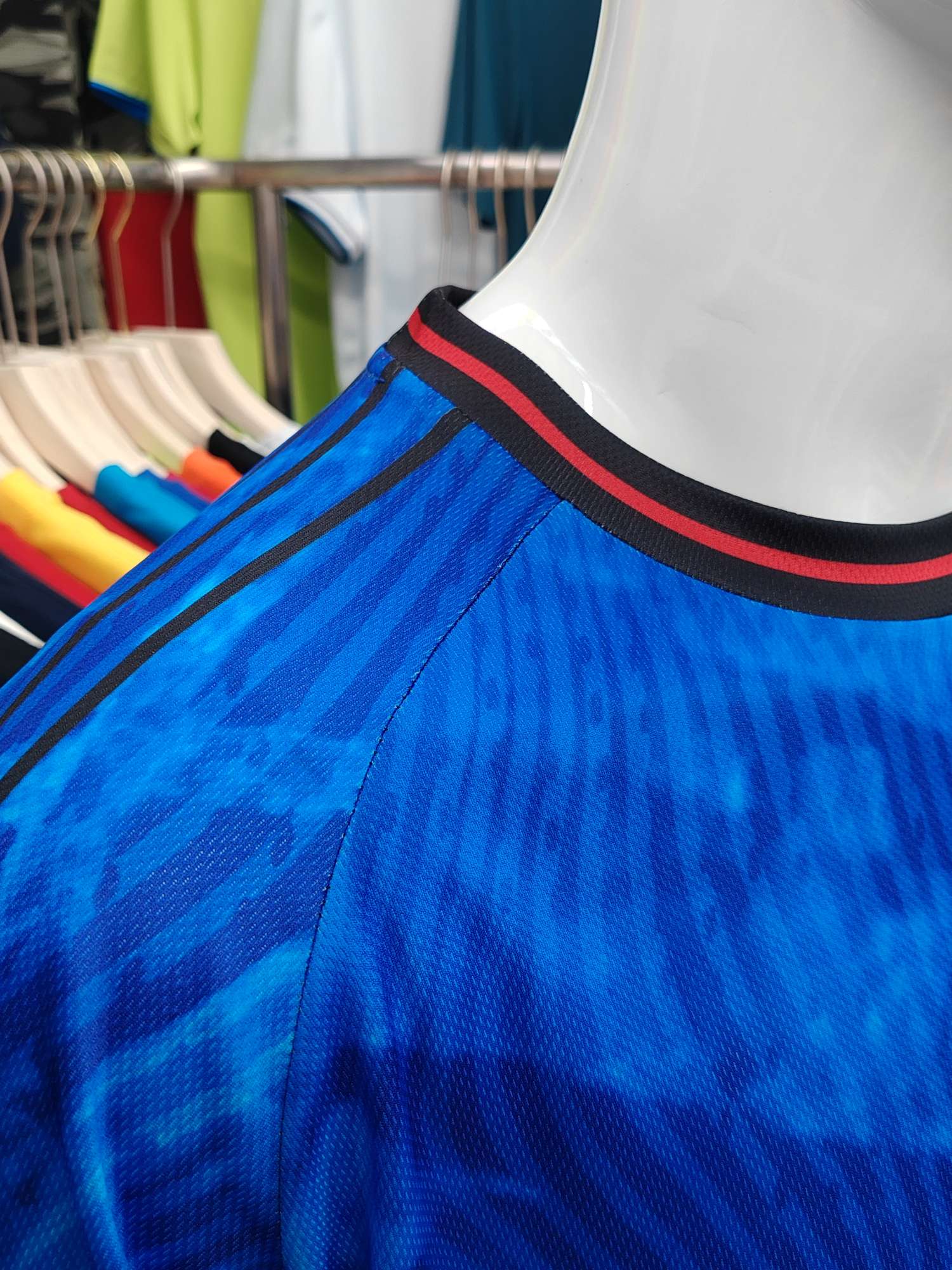 Cross-border sportswear, high-grade mesh breathable fabric, full-body printed sportswear, breathable and sweat-absorbing professional sports outdoor training sportswear, high-elasticity breathable and comfortable sportswear customization FG1612-2 detail image 9