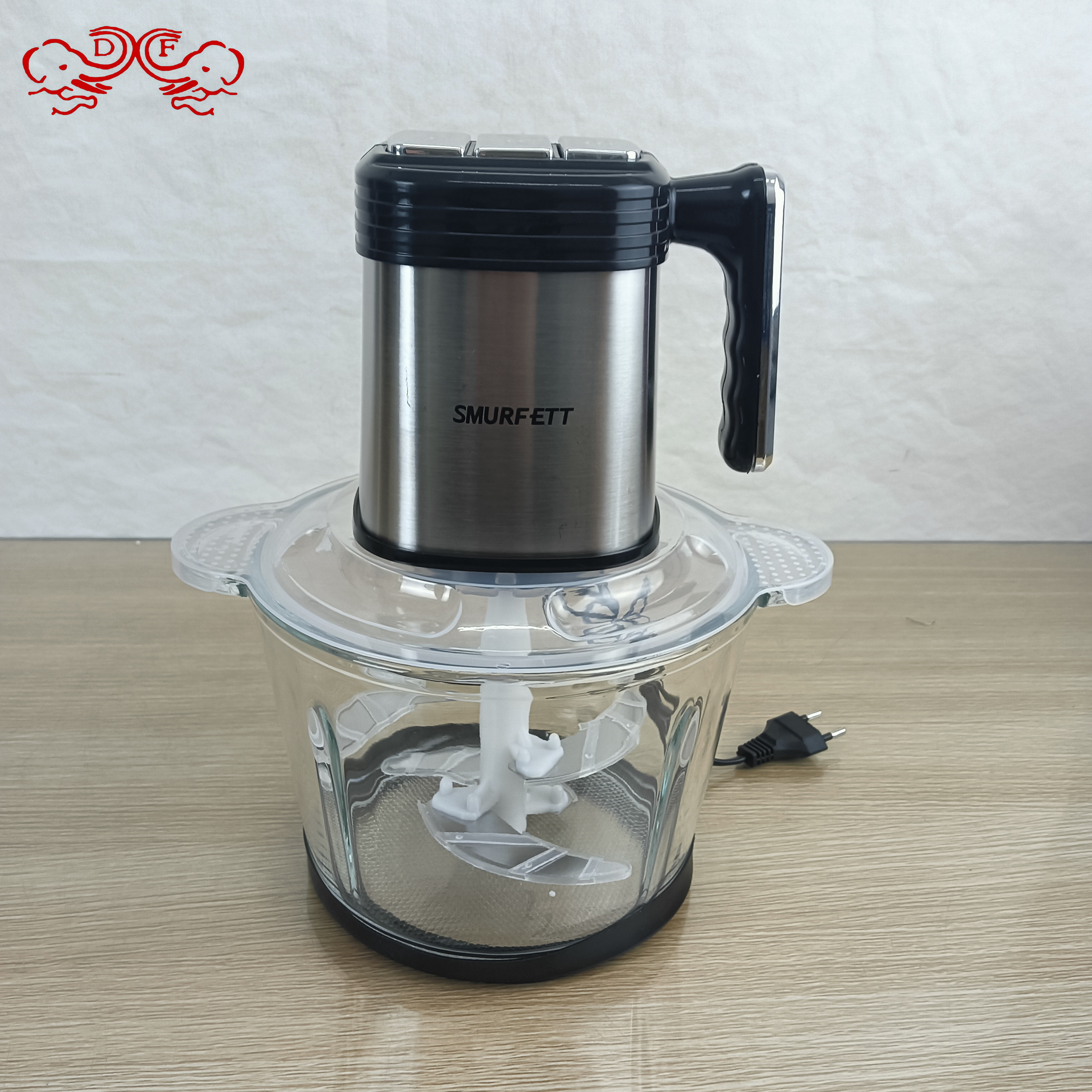 DF68862 household electric meat grinder, portable hand-held multi-functional machine for mincing meat, dumplings, vegetables and garlic, DF TRADINGHOUSE