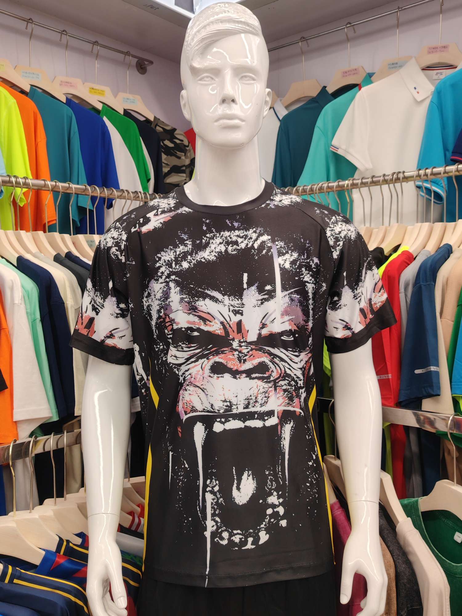 Cross-border sportswear, high-quality polyester and ammonia high-elasticity fabric, full-body printed sportswear, breathable and sweat-absorbent, professional sports and outdoor training sportswear, high-elasticity breathable and comfortable sportswear customization FG1616-1 details Picture