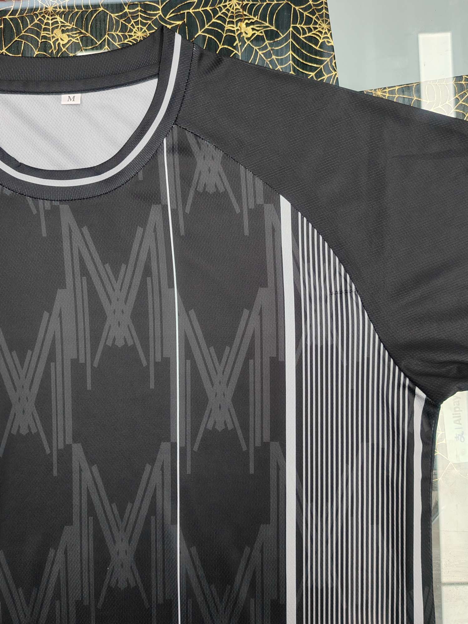 Cross-border sportswear, high-grade mesh breathable fabric, full-body printed sportswear, breathable and sweat-absorbing professional sports outdoor training sportswear, high-elasticity breathable and comfortable sportswear customization FG1612-1 detail image 8