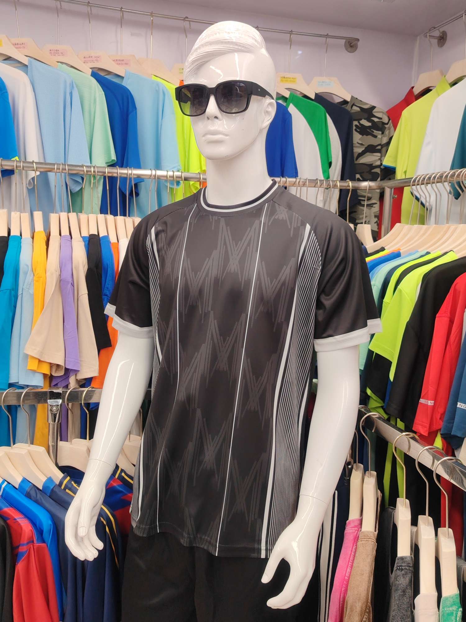 Cross-border sportswear, high-grade mesh breathable fabric, full-body printed sportswear, breathable and sweat-absorbing professional sports outdoor training sportswear, high-elasticity breathable and comfortable sportswear customization FG1612-1 details Picture