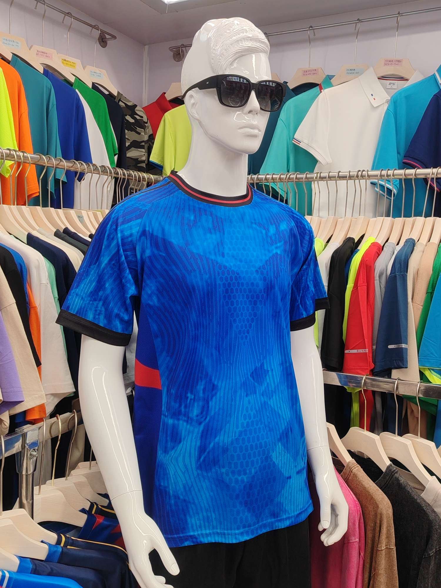 Cross-border sportswear, high-grade mesh breathable fabric, full-body printed sportswear, breathable and sweat-absorbing professional sports outdoor training sportswear, high-elasticity breathable and comfortable sportswear customization FG1612-2 detail image 3