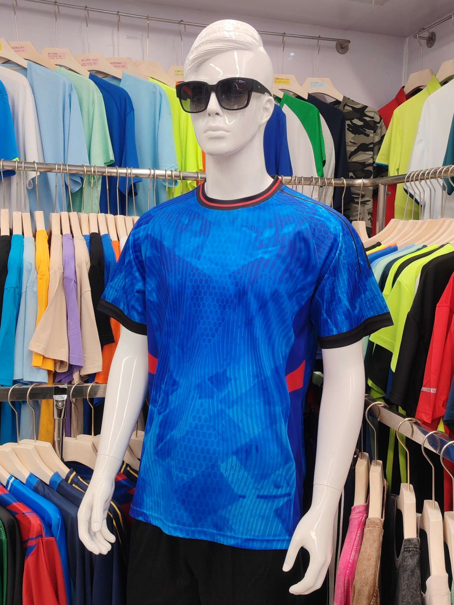 Cross-border sportswear, high-grade mesh breathable fabric, full-body printed sportswear, breathable and sweat-absorbing professional sports outdoor training sportswear, high-elasticity breathable and comfortable sportswear customization FG1612-2 Specification image