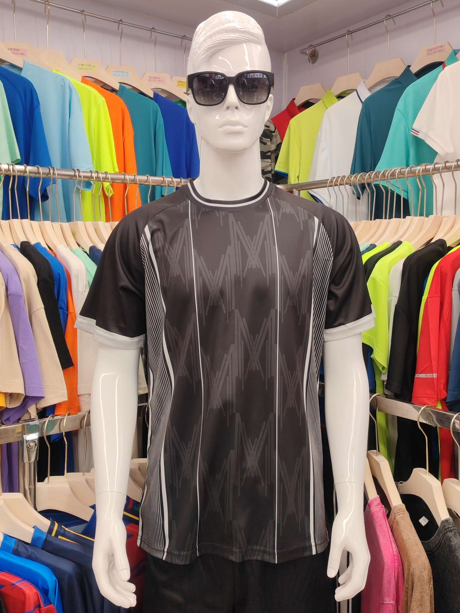 Cross-border sportswear, high-grade mesh breathable fabric, full-body printed sportswear, breathable and sweat-absorbing professional sports outdoor training sportswear, high-elasticity breathable and comfortable sportswear customization FG1612-1 detail image 2