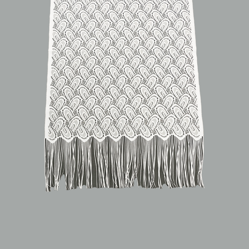 New oval random tassel long scarf, shawl fabric, hollowed-out fashionable outerwear, sun protection shawl fabric, clothing material, accessories, non-finished products, customizable details Picture