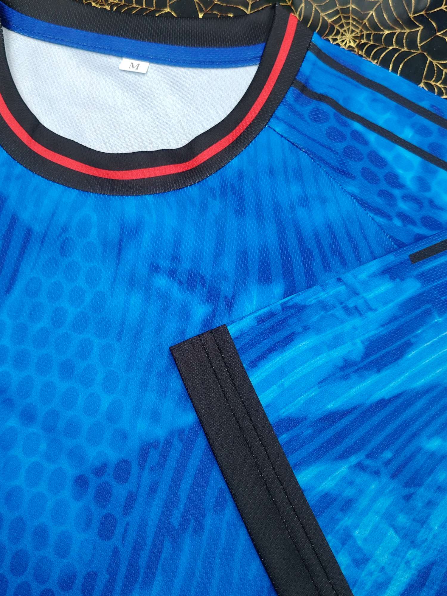Cross-border sportswear, high-grade mesh breathable fabric, full-body printed sportswear, breathable and sweat-absorbing professional sports outdoor training sportswear, high-elasticity breathable and comfortable sportswear customization FG1612-2 detail image 12