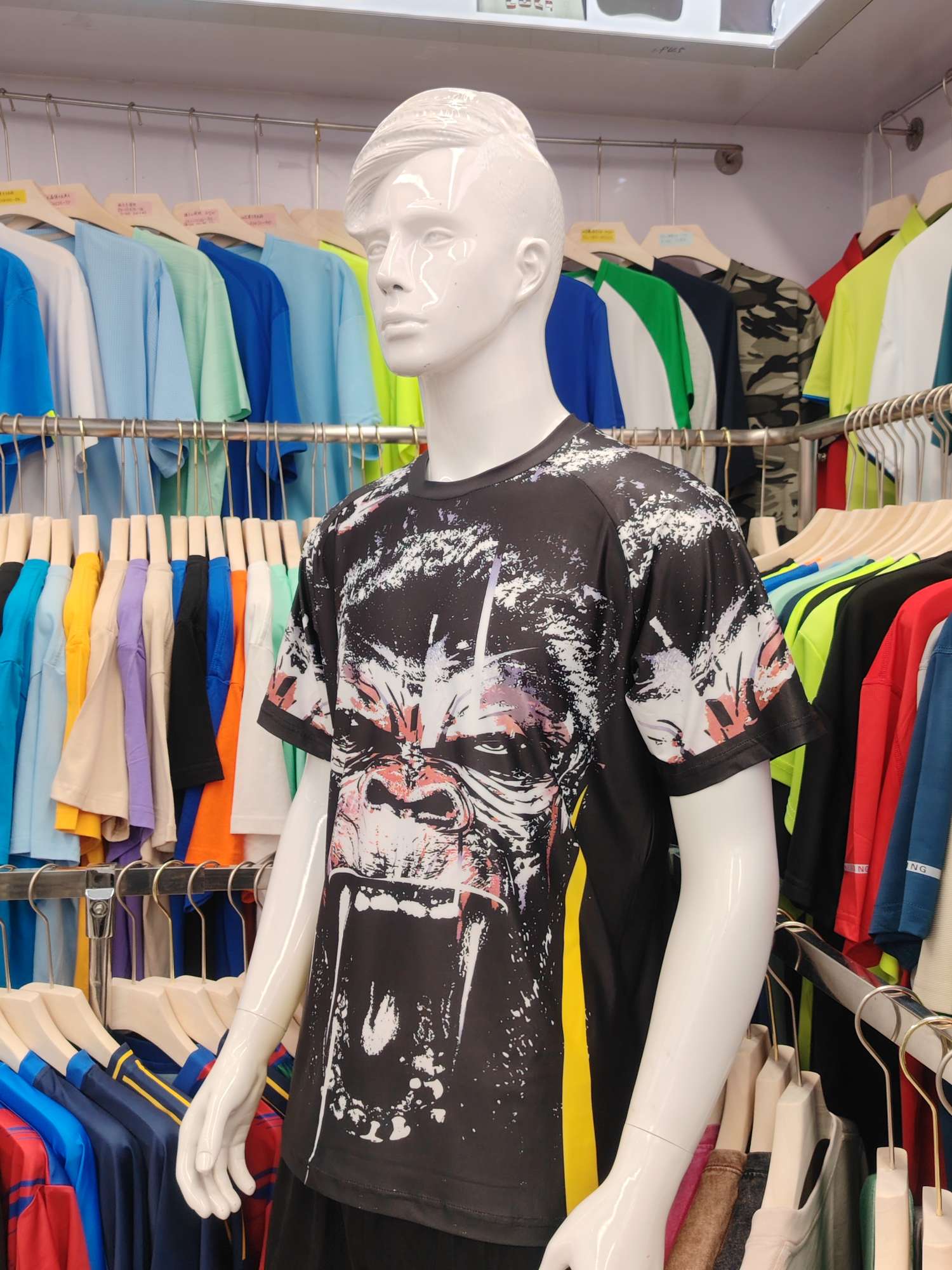 Cross-border sportswear, high-quality polyester and ammonia high-elasticity fabric, full-body printed sportswear, breathable and sweat-absorbent, professional sports and outdoor training sportswear, high-elasticity breathable and comfortable sportswear customization FG1616-1 detail image 3