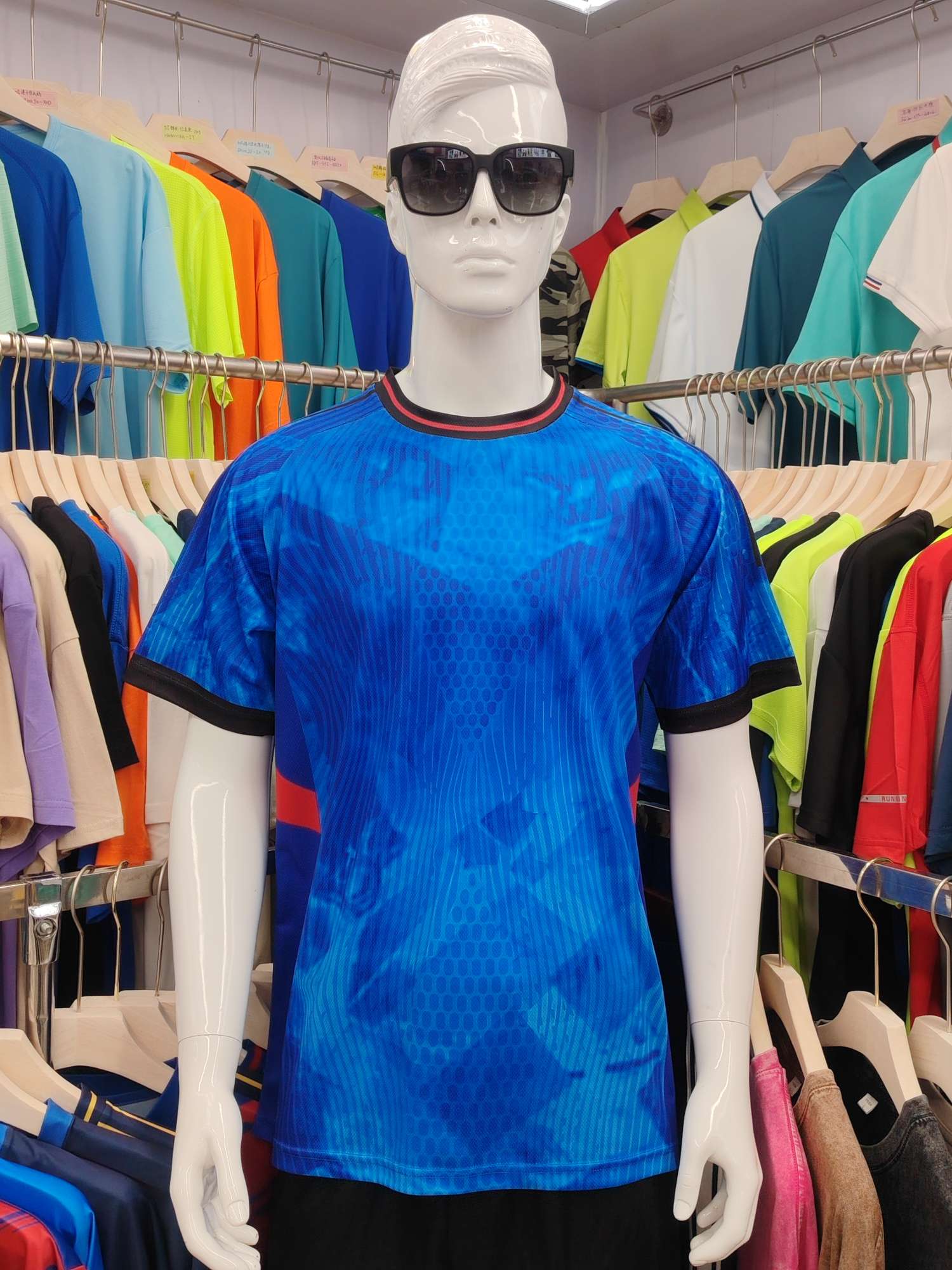 Cross-border sportswear, high-grade mesh breathable fabric, full-body printed sportswear, breathable and sweat-absorbing professional sports outdoor training sportswear, high-elasticity breathable and comfortable sportswear customization FG1612-2