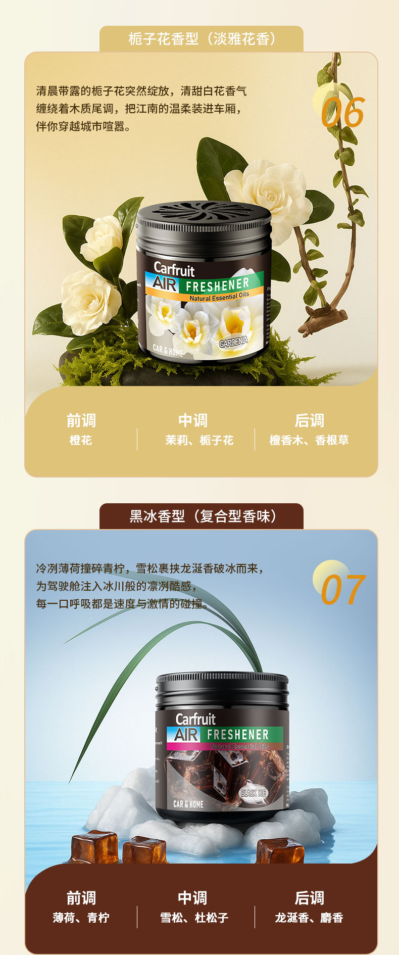 新款车载香薰香膏汽车香水车内固体香氛摆件持久淡香空气清新剂车载香水详情10