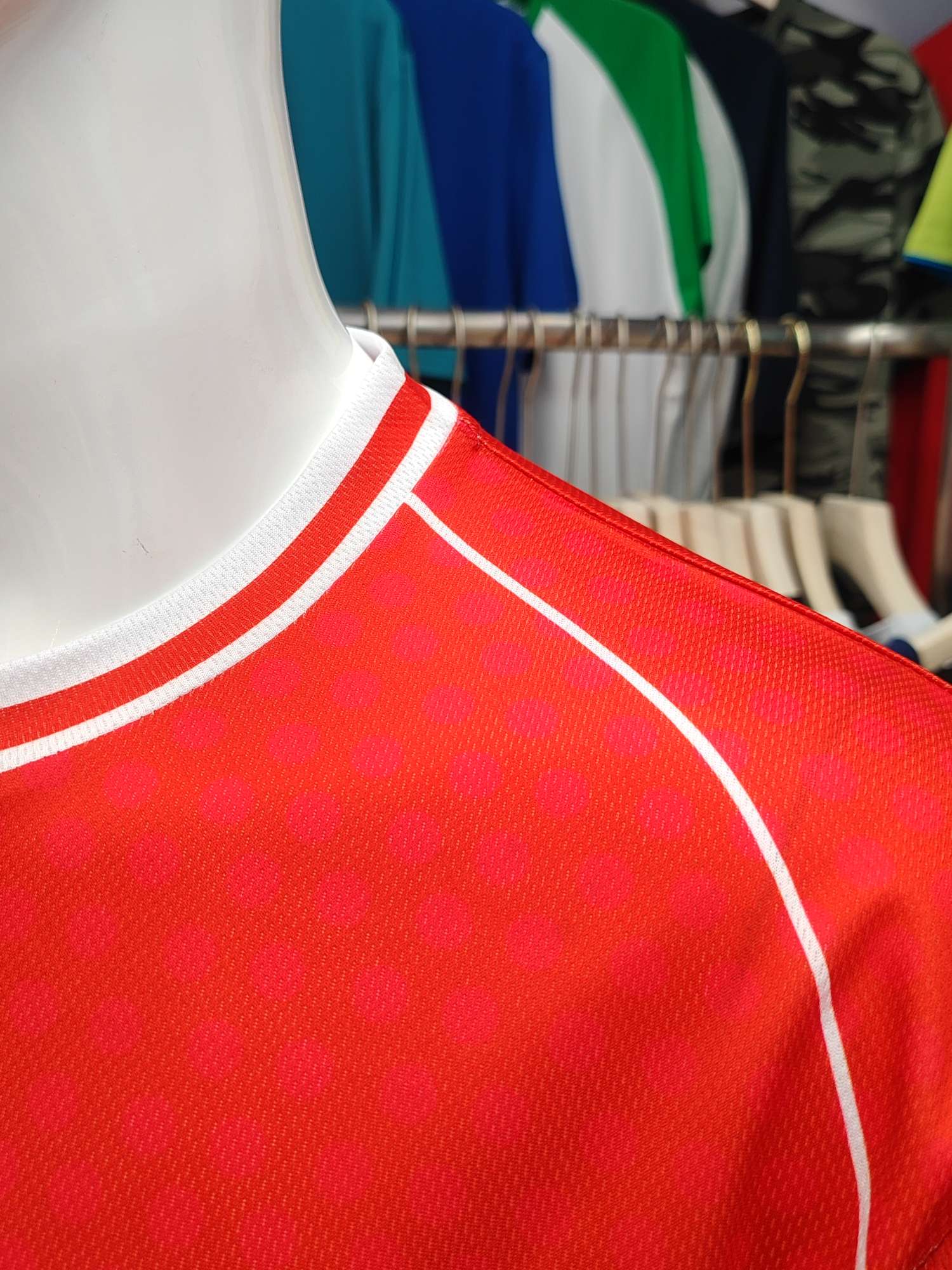 Cross-border sportswear, high-grade mesh breathable fabric, full-body printed sportswear, breathable and sweat-absorbing professional sports outdoor training sportswear, high-elasticity breathable and comfortable sportswear customization FG1612-4 detail image 9