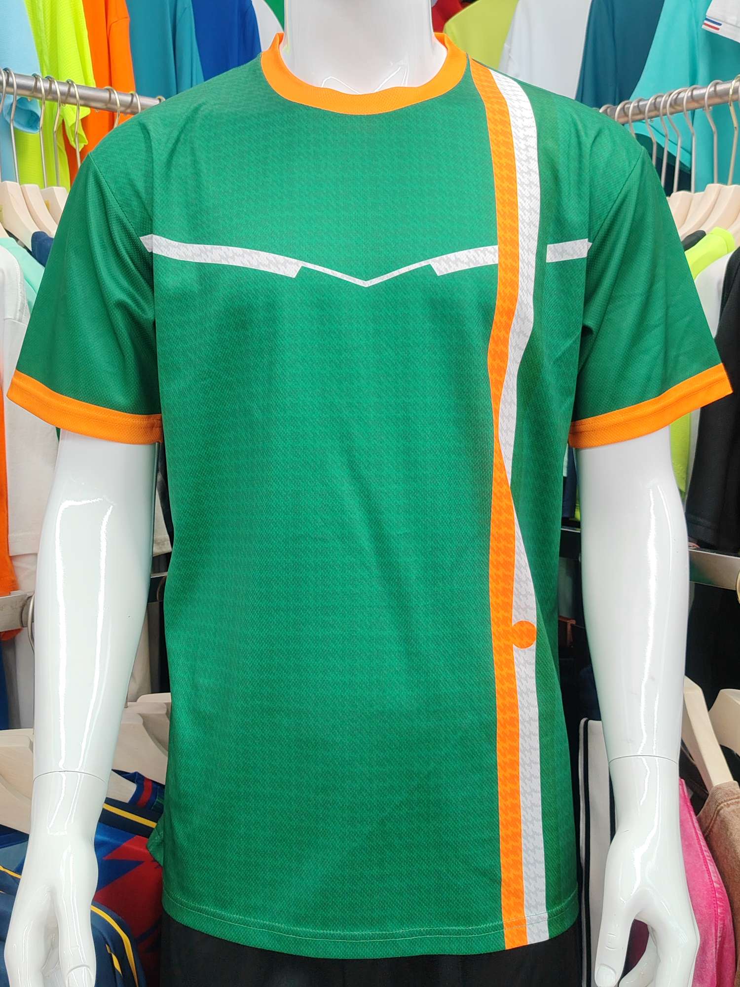 Cross-border sportswear, high-grade mesh breathable fabric, full-body printed sportswear, breathable and sweat-absorbing professional sports outdoor training sportswear, high-elasticity breathable and comfortable sportswear customization FG1612-3 detail image 9