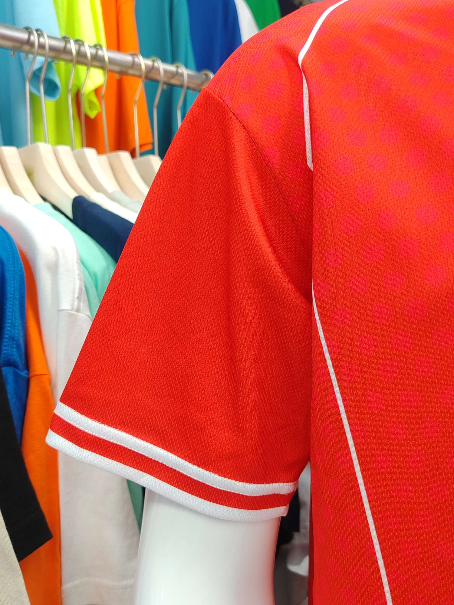 Cross-border sportswear, high-grade mesh breathable fabric, full-body printed sportswear, breathable and sweat-absorbing professional sports outdoor training sportswear, high-elasticity breathable and comfortable sportswear customization FG1612-4 detail image 7