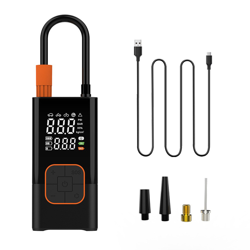 5641 Electric air pump, portable mini self-propelled electric tire pump, air pump, handheld wireless charging digital display car air pump details Picture