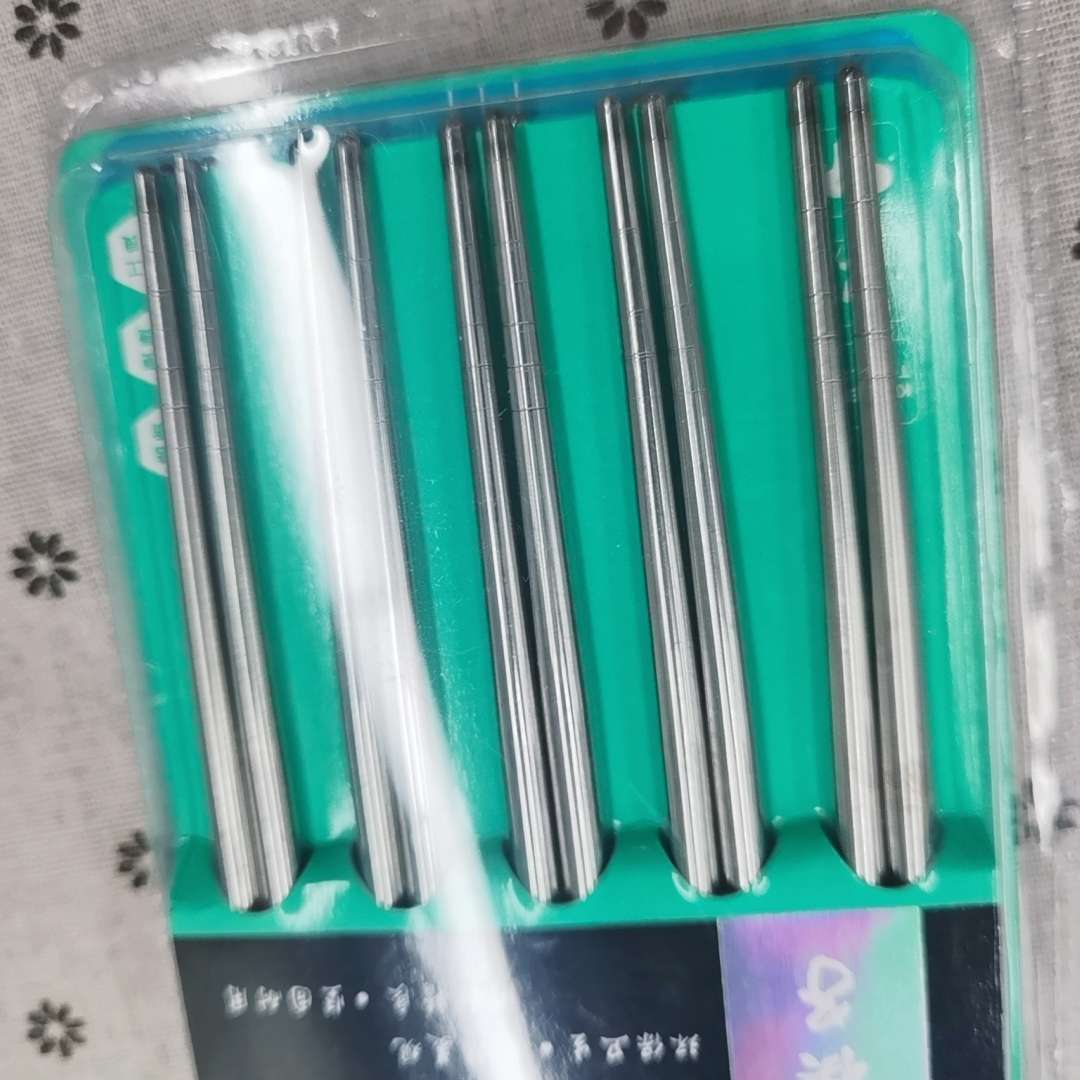 10-pair K-239 stainless steel chopsticks, heat-resistant and mold-free, household chopsticks and tableware, food grade Specification image