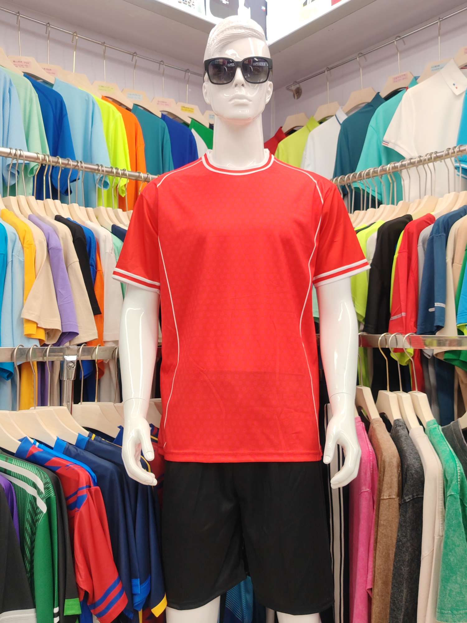 Cross-border sportswear, high-grade mesh breathable fabric, full-body printed sportswear, breathable and sweat-absorbing professional sports outdoor training sportswear, high-elasticity breathable and comfortable sportswear customization FG1612-4 detail image 1
