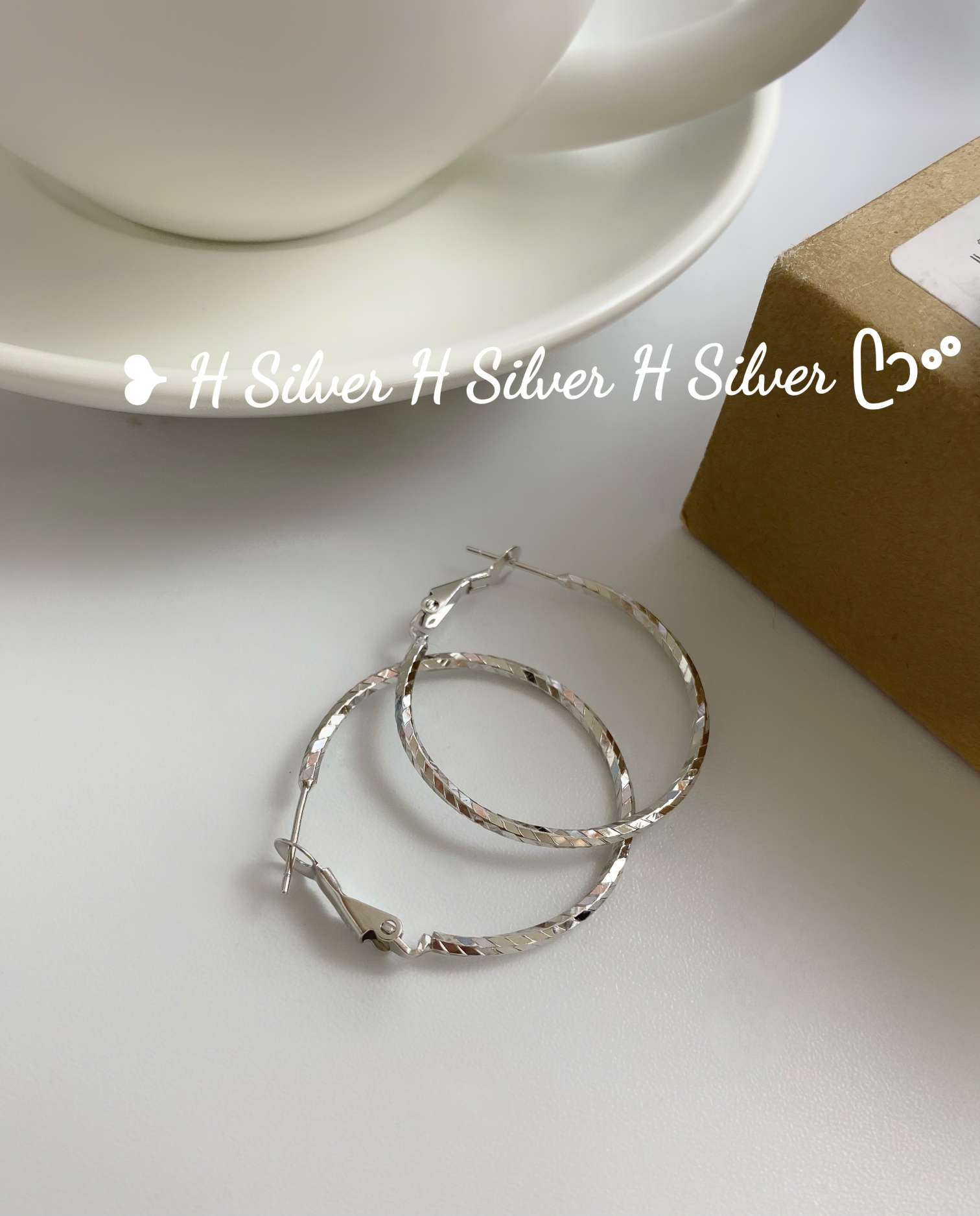 思兰银饰925银时尚耳圈大圈耳饰耳夹纯银圈圈素圈耳环2025新款爆款高级感