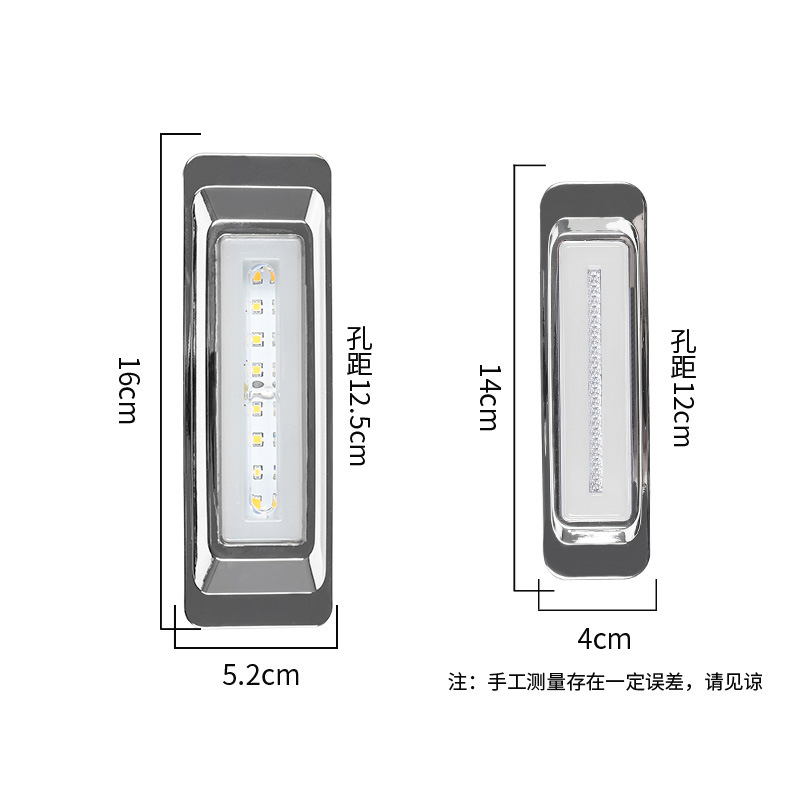 LED electroplated side lights for width indication, universal 12V and 24V large and small electroplated side lights for trucks and vans, warning side lights details Picture