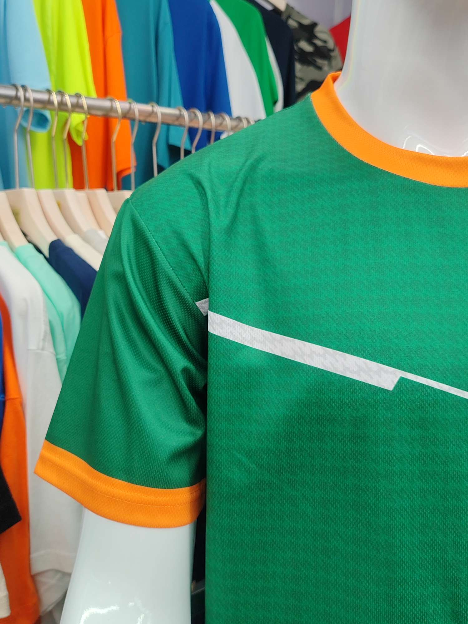 Cross-border sportswear, high-grade mesh breathable fabric, full-body printed sportswear, breathable and sweat-absorbing professional sports outdoor training sportswear, high-elasticity breathable and comfortable sportswear customization FG1612-3 detail image 6