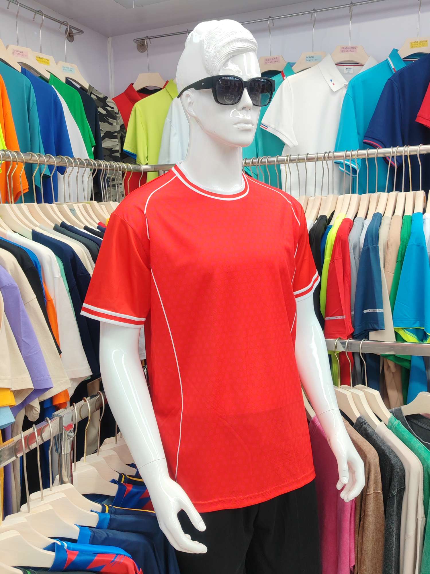 Cross-border sportswear, high-grade mesh breathable fabric, full-body printed sportswear, breathable and sweat-absorbing professional sports outdoor training sportswear, high-elasticity breathable and comfortable sportswear customization FG1612-4 detail image 3