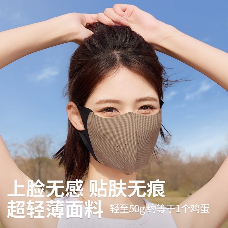 冰丝口罩/防晒口罩/防晒面罩ufp/口罩/医疗口罩白底实物图