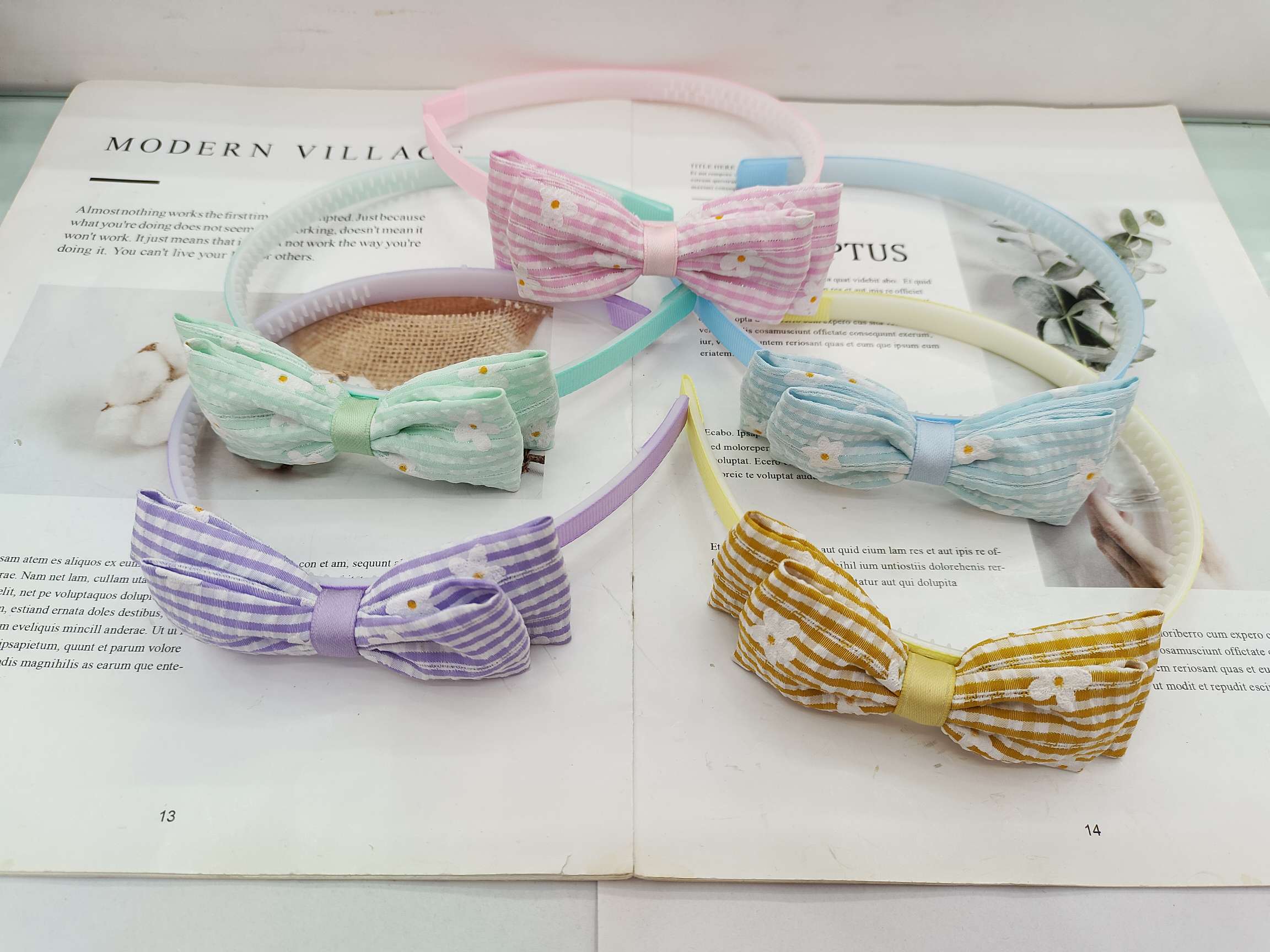 碎花棉布儿童发饰发夹儿童夏季潮流