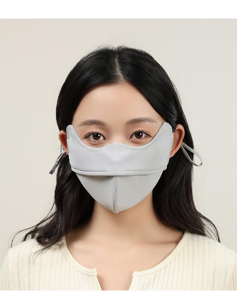 夏季防晒口罩女款高颜值锦纶5D护眼角UPF100防紫外线透气冰丝面罩详情20