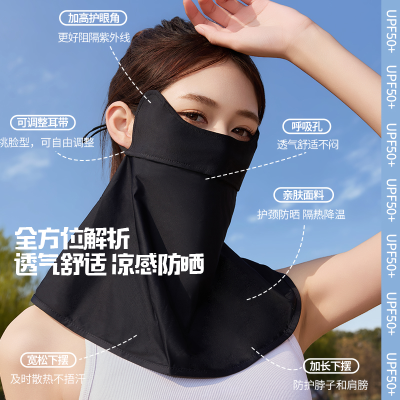 冰丝口罩/防晒口罩/防晒面罩ufp/口罩/医疗口罩白底实物图