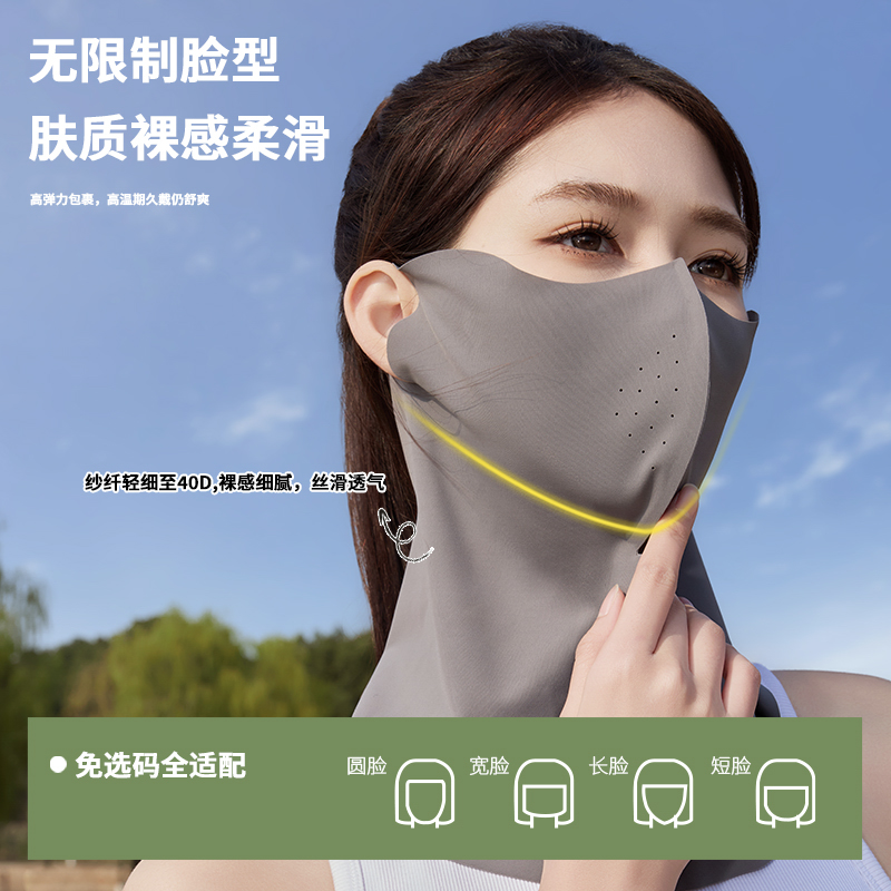 冰丝口罩/防晒口罩/防晒面罩ufp/口罩/医疗口罩白底实物图