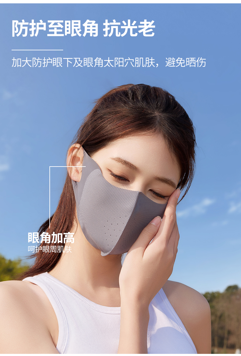 夏季防晒口罩新款男女通用高颜值遮阳防紫外线3D立体防晒面罩批发详情12