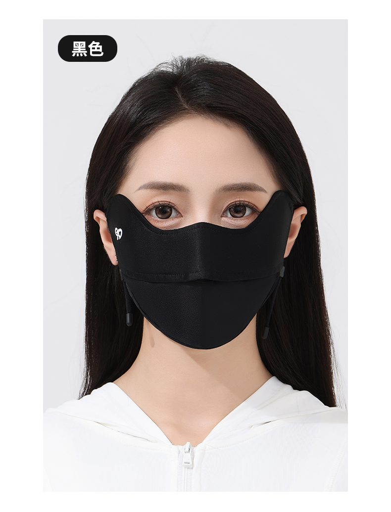夏季真丝防晒口罩女高颜值3D护眼角UPF100防紫外线真丝面罩详情16