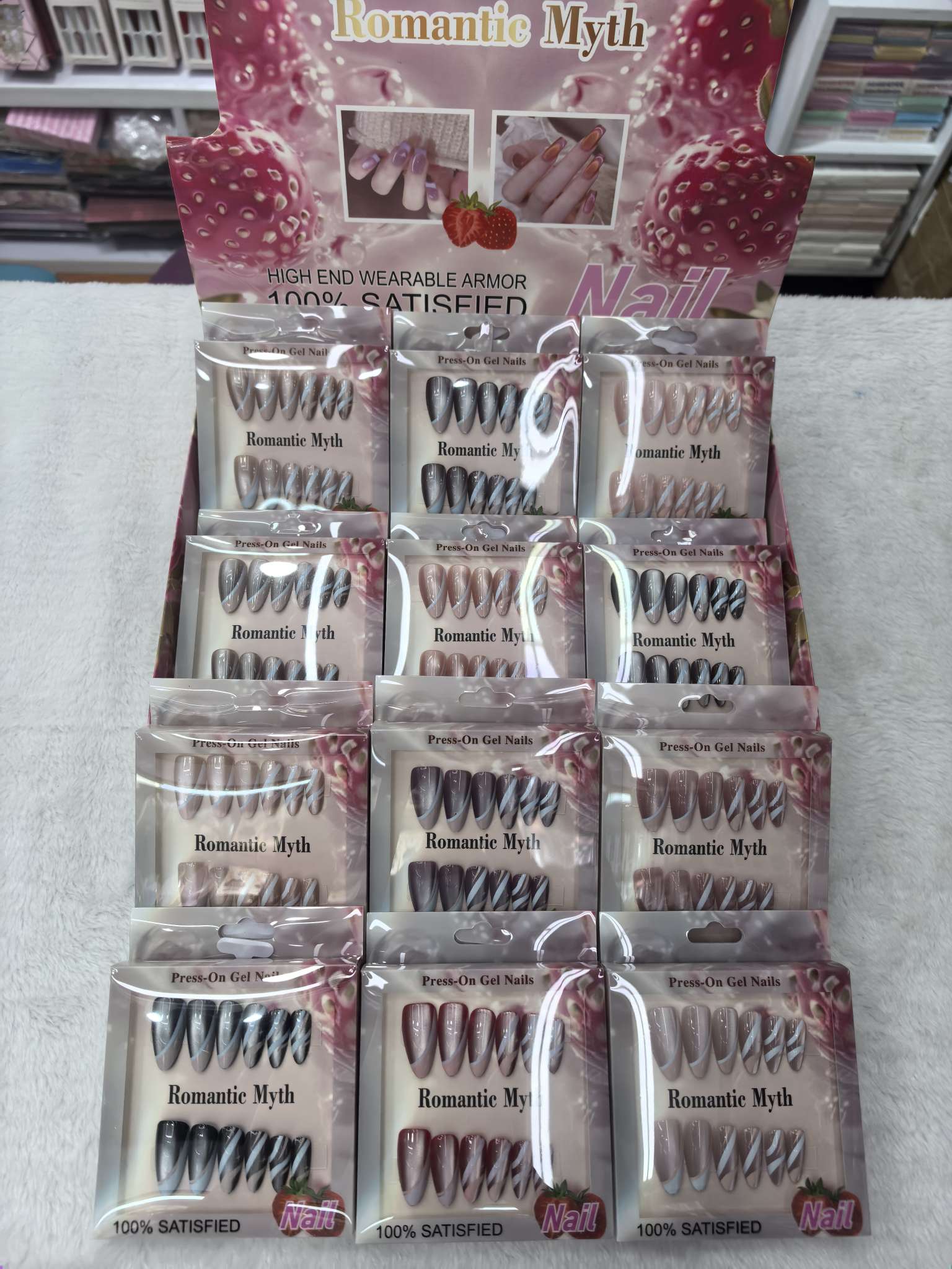 Hand-worn nails, mid-length French cat-eye finished nail art, stunning nail patches 2025 new style Specification image