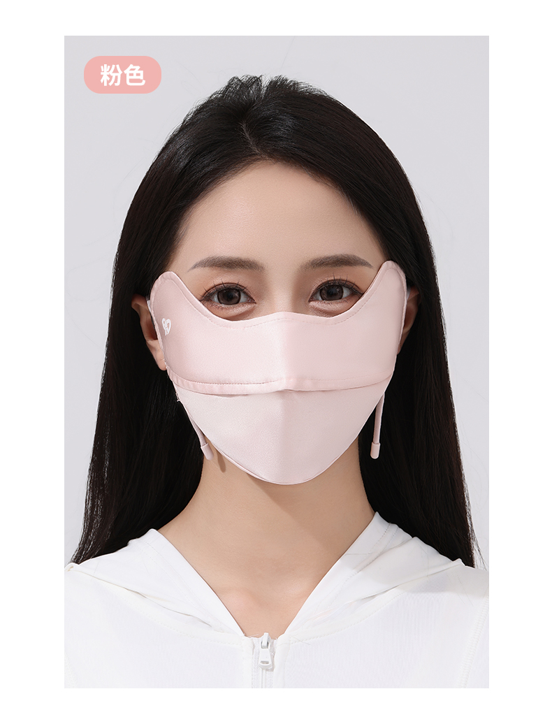 夏季真丝防晒口罩女高颜值3D护眼角UPF100防紫外线真丝面罩详情14